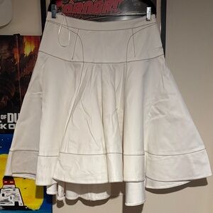 Aleeza Paris NWT Chic Cream Women's Skirt HI-Lo  cut